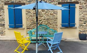 Patio nebo venkovní prostory v ubytování LES RÊVES BLEUS