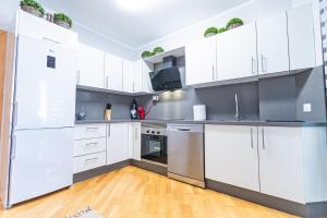 A kitchen or kitchenette at Amazing Duplex with panoramic ocean views