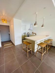 Kuchyň nebo kuchyňský kout v ubytování Appartement Aqua Nanda