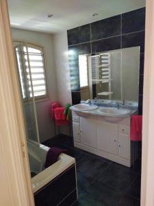 Kúpeľňa v ubytovaní Maison de 3 chambres avec piscine partagee jardin amenage et wifi a Nant