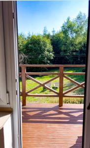 Balkón alebo terasa v ubytovaní Bieszczady Guest House