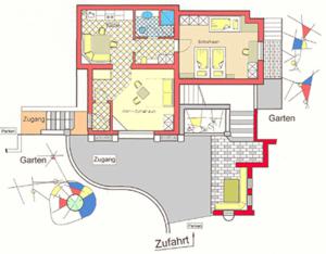 Plán poschodí v ubytovaní Gästehaus Alpina