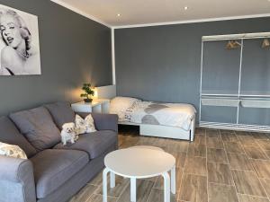 Posezení v ubytování 3 Zimmer Apartment Duisburg Homberg 7 Etage
