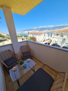 Balkón alebo terasa v ubytovaní Blue sky apartment
