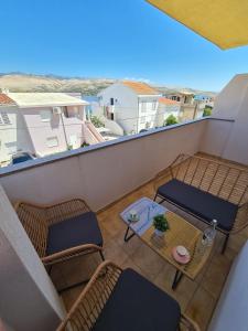Balkón alebo terasa v ubytovaní Blue sky apartment