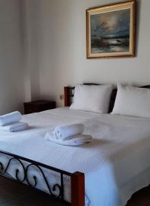 Postel nebo postele na pokoji v ubytování Guest House in the heart of Areopolis