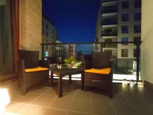 Balkón alebo terasa v ubytovaní Apartament Amber - AZW Gdańsk