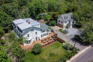 an aerial view of a large white house at The Peninsula in Cape May Court House
