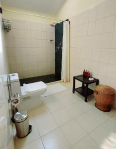 Bandhavgarh Jungle Lodge tesisinde bir banyo