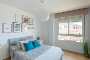 Postel nebo postele na pokoji v ubytování Apartamento Catania en Aguadulce con vistas al mar