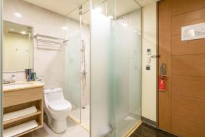 Koupelna v ubytování CU Hotel Taipei