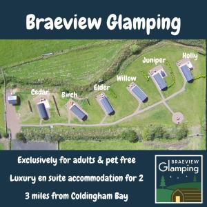 Vedere de sus a Braeview Glamping
