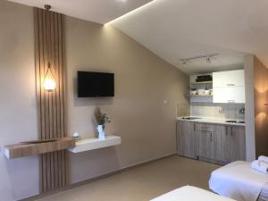 Eldhús eða eldhúskrókur á Apartments Ada Bojana