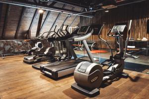 Fitness centrum a/nebo fitness zařízení v ubytování Resort Čapí Hnízdo