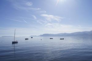 a group of boats on a large body of water at The Bulkeley Hotel in Beaumaris