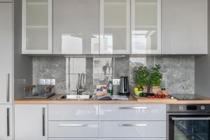 Kuchyň nebo kuchyňský kout v ubytování ShortStayPoland Pustelnicka (B58) + 5 fotografií