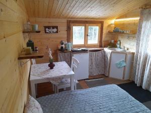 Kuchyň nebo kuchyňský kout v ubytování Chatka Katka ubytovanie Teplý Vrch + 28 fotografií