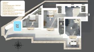 Půdorys ubytování Hyperion Villa by LLB Mykonos