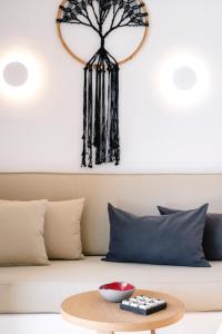 Posezení v ubytování Hyperion Villa by LLB Mykonos