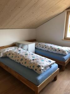 Postel nebo postele na pokoji v ubytování Chalet Sternenhimmel