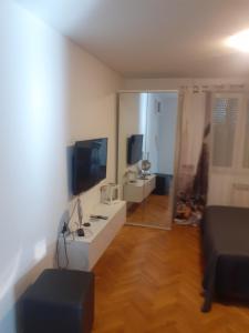 Televízia a/alebo spoločenská miestnosť v ubytovaní Apartman Sweet penthouse self check-in