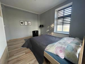 Łóżko lub łóżka w pokoju w obiekcie Apartamenty Trzciana
