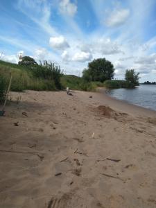 a sandy beach next to a body of water at The Two Branches 