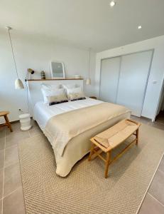 Postel nebo postele na pokoji v ubytování Appartement Aqua Nanda