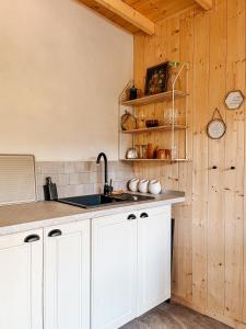 Virtuvė arba virtuvėlė apgyvendinimo įstaigoje Elysian Fields - The Island Tiny House
