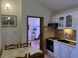 Kuchyň nebo kuchyňský kout v ubytování Apartman Gorana with swimming pool