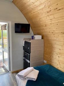 TV a/nebo společenská místnost v ubytování The Midi Pod