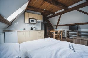 Kuchyňa alebo kuchynka v ubytovaní Apartmány Jurica Boží Dar 126 + 8 fotografií