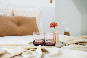 Postel nebo postele na pokoji v ubytování B&b kleinen bosch