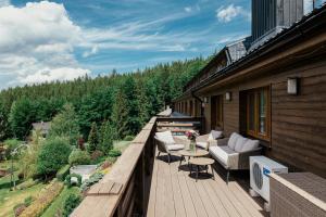 Balkón nebo terasa v ubytování Hotel Troyer
