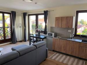 Kuchyň nebo kuchyňský kout v ubytování Apartmány Zaky