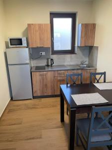 Kuchyň nebo kuchyňský kout v ubytování Apartmány Zaky