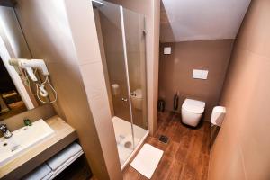 Koupelna v ubytování Hotel Ideja