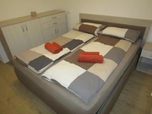 Postel nebo postele na pokoji v ubytování Apartma Melinc