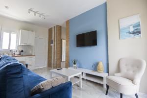 Kuchyň nebo kuchyňský kout v ubytování Maya apartments Hanioti