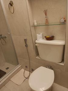 a bathroom with a toilet and a shower at Shvili en Palermo in Buenos Aires +26 photos