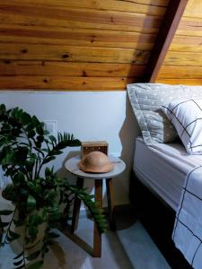 Postel nebo postele na pokoji v ubytování Cabanas Bouganville