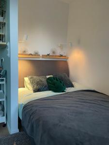 Posteľ alebo postele v izbe v ubytovaní cosy condo 5 min do plaży z balkonem Gdynia