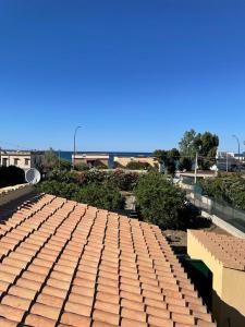 an empty seats in a stadium with the sky at limoneto in Trabia