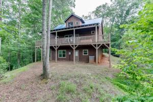 a large house in the middle of the forest at Listen to Chattahoochee RiverSleeps 8Near Helen in Sautee Nacoochee
