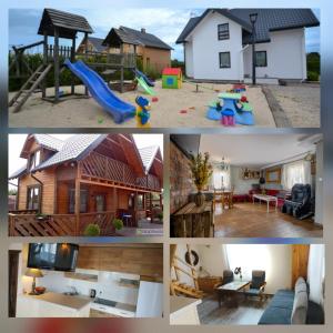 a collage of pictures of a home and a house at Gama Spa in Władysławowo
