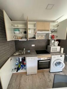 Dapur atau dapur kecil di Le Martin pêcheur, Appartement proche hyper centre