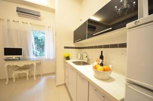 Køkken eller tekøkken på Pinsker Garden Apartment - Petah Tikva