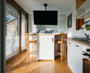 Kuchyň nebo kuchyňský kout v ubytování Fortun Estate - apartmaji ob reki Kolpi