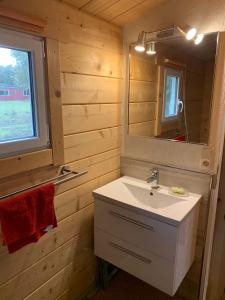 Koupelna v ubytování Ferienhaus am Damwildgatter