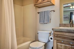 ein Badezimmer mit Toilette und Waschbecken in der Unterkunft Pet-Friendly Home with Deck 1 Mi to Canyon Lake Fun in Canyon Lake + 17 Fotos